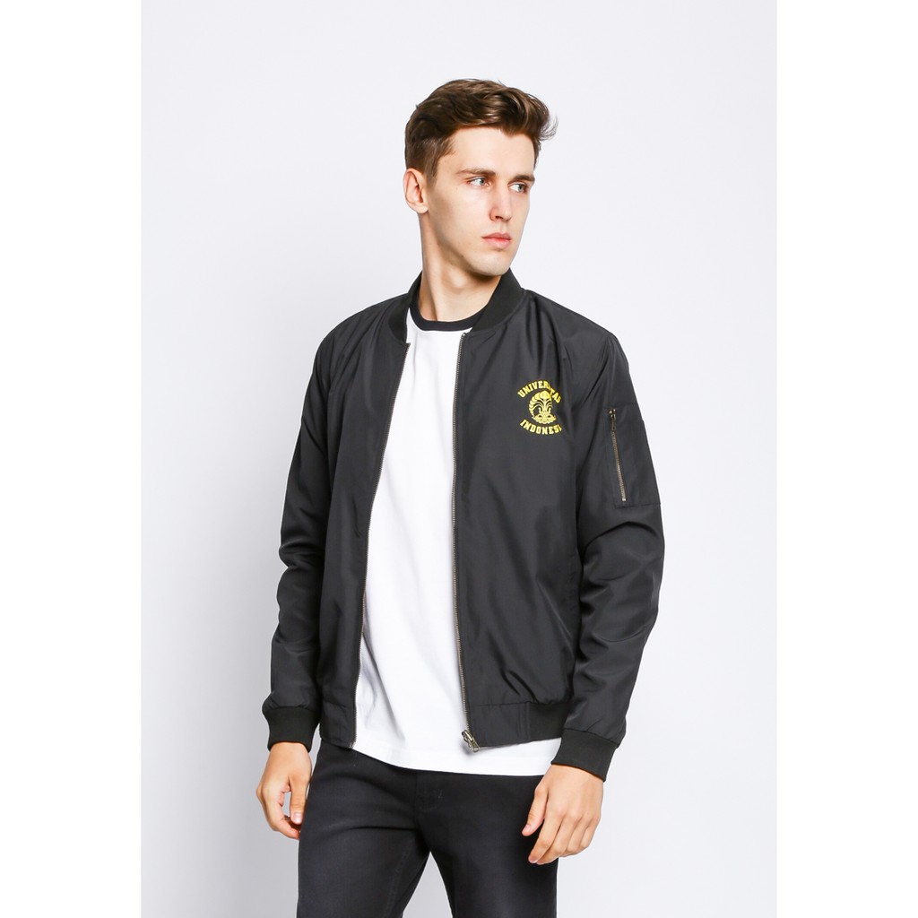 KENT&CREW Jaket Bomber Pria Hitam UI - C-XCE402-B9