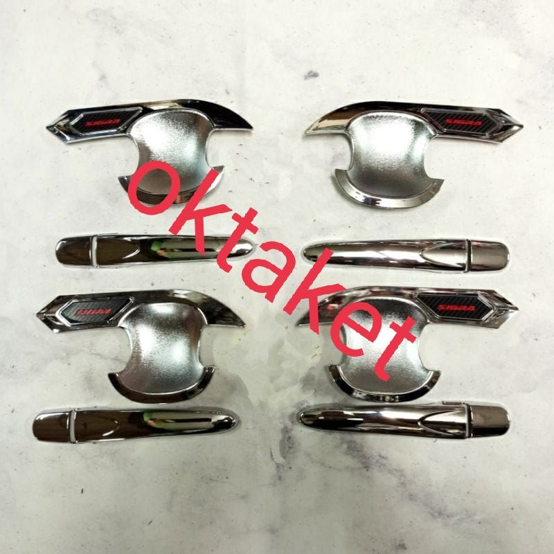 Paket outer handle mobil Calya Sigra chrome