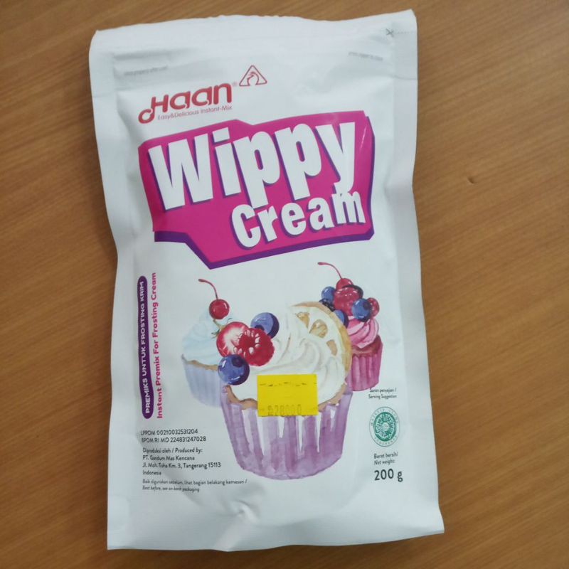 

wippy cream Haan 200 gr bubuk