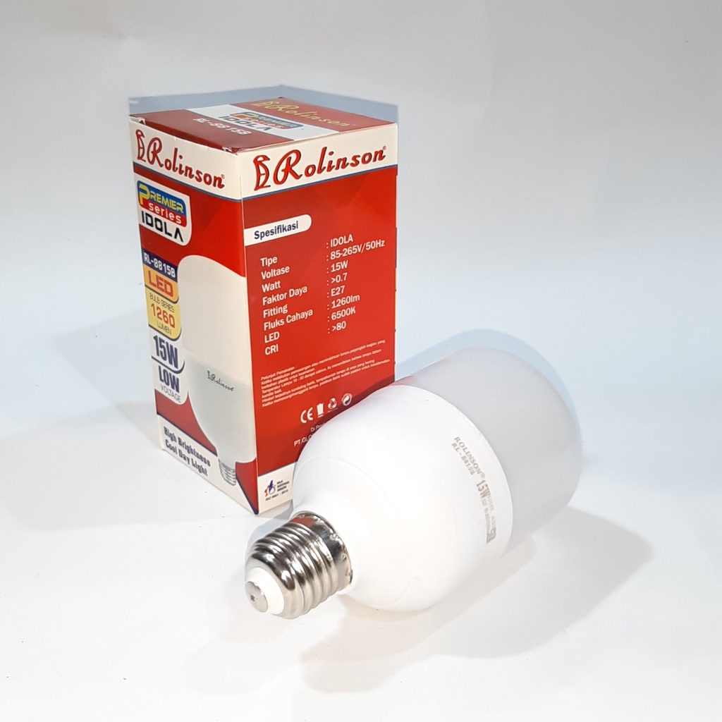 Bohlam LED Rolinson Super Terang 15 Watt Cahaya Putih Hemat Energy RL-98815D