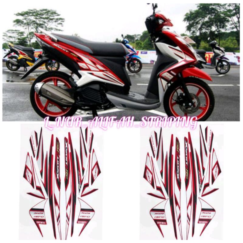 stiker striping lis les polet body xeon rc merah biru hitam kuning putih orange