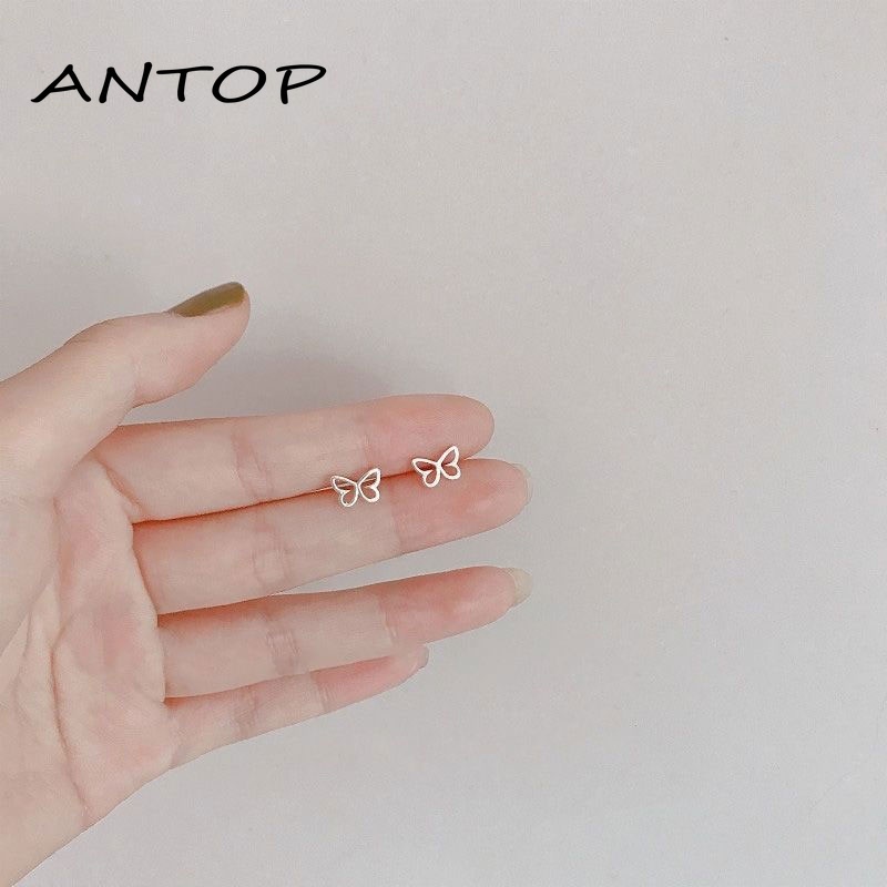 Sepasang Anting Kupu-kupu Mini Kecil Segar Fashion Wanita ANTOP