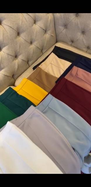 [VM] - Celana cutbray list jahit/ celana HW kantoran / celana highwaist scuba Mydress_collection 516#