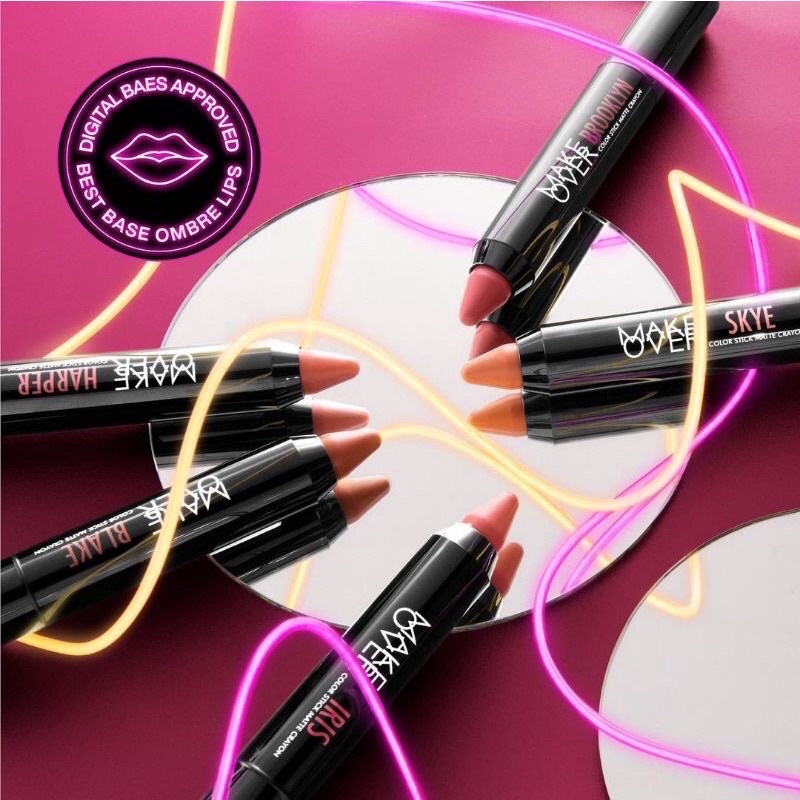 Make Over Color Stick Matte Crayon / Make over crayon / lipstik crayon / make over lipstik