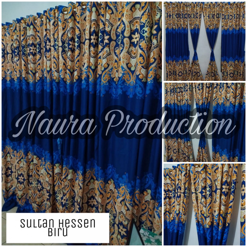 (COD) Gorden Smokring / Hordeng Motif Smokring Ring 12 Bisa Jendela Motif Batik Sultan Biru Hanssen