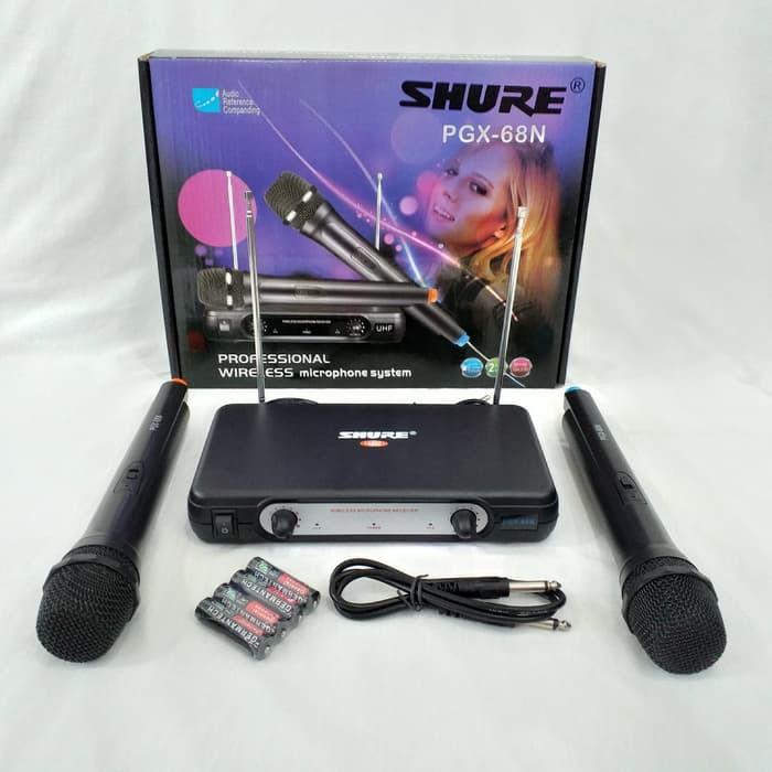 Mic Double Wireless-Microphone SHURE PGX-68N  -Microphone Tanpa Kabel