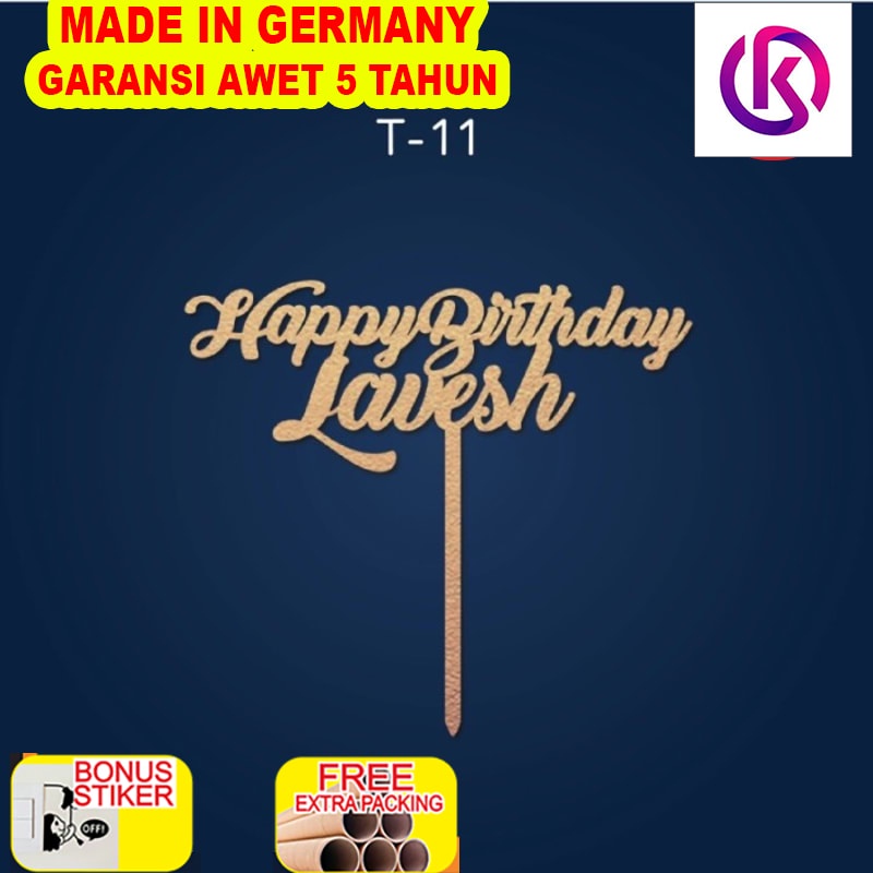 

Promo T-11 / BISA REQUEST TULISAN / CAKE TOPPER / HAPPY BIRTHDAY /HIASAN KUE