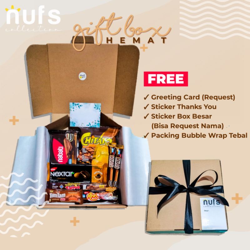 

SNACK GIFTBOX HEMAT / HAMPERS SNACK LEBARAN IDUL FITRI MURAH / GIFT BOX LEBARAN WISUDA SEMPRO / KADO ULTAH COWOK CEWEK ULANG TAHUN WISUDA WEEDING / HEMAT MURAH READY / KADO LEBARAN / GIFTBOX BIRTHDAY