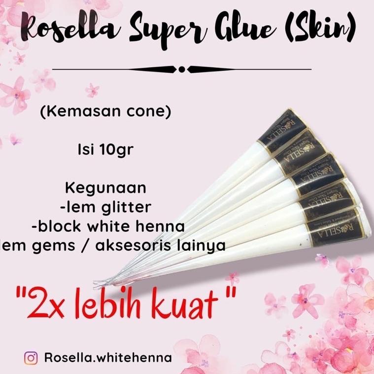 

(PROMO LDA54) Super Glue Rosella kemasan cone 10 gr (lem kulit) ✮