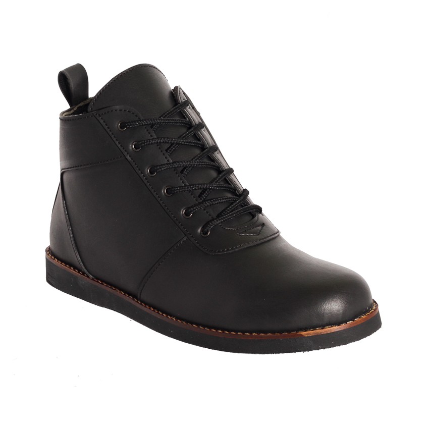 Lyon Black | Sepatu Boots Klasik Casual Kasual Polos Pria Lokal Ori Footwear New | FORIND x Lvnatica