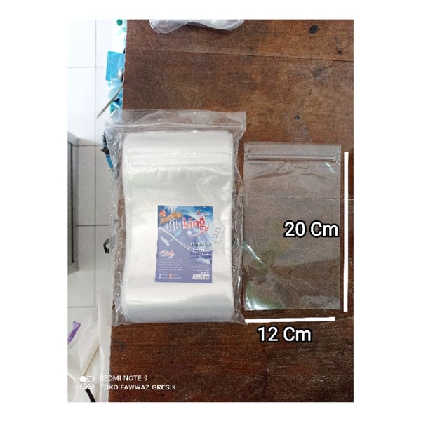 (100 pcs) Plastik Klip PP Bening Kemasan Klip 12x20 cm Tebal PP Zipper Ziplock Bag 50 micron / Kantong Plastik Klip 12x20 cm tebal 50 mc