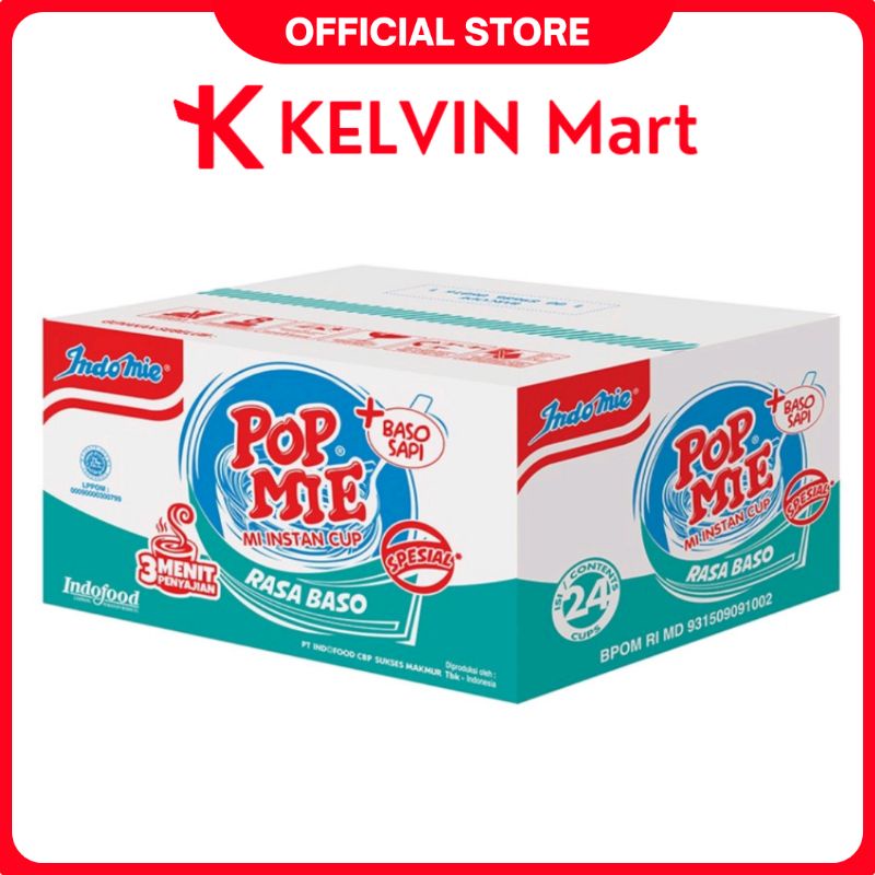 

Pop Mie Mi Instan Baso Cup 75g x 24 pcs | KELVIN Mart