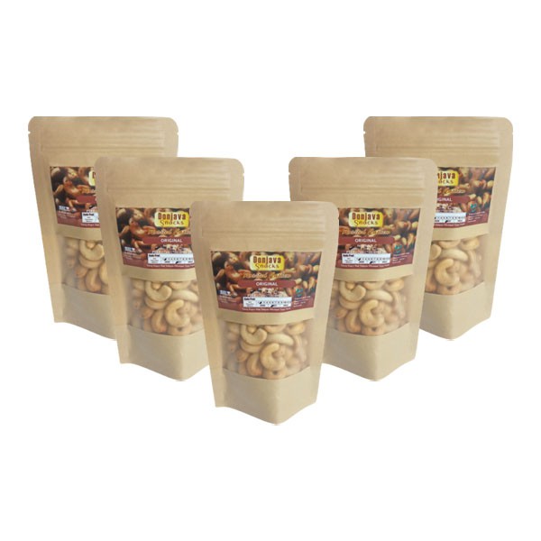 

Donjava Cookies! Kacang Mete Sangrai – ORIGINAL /Roasted Cashew Snack – ORIGINAL 100 GR Paket 5