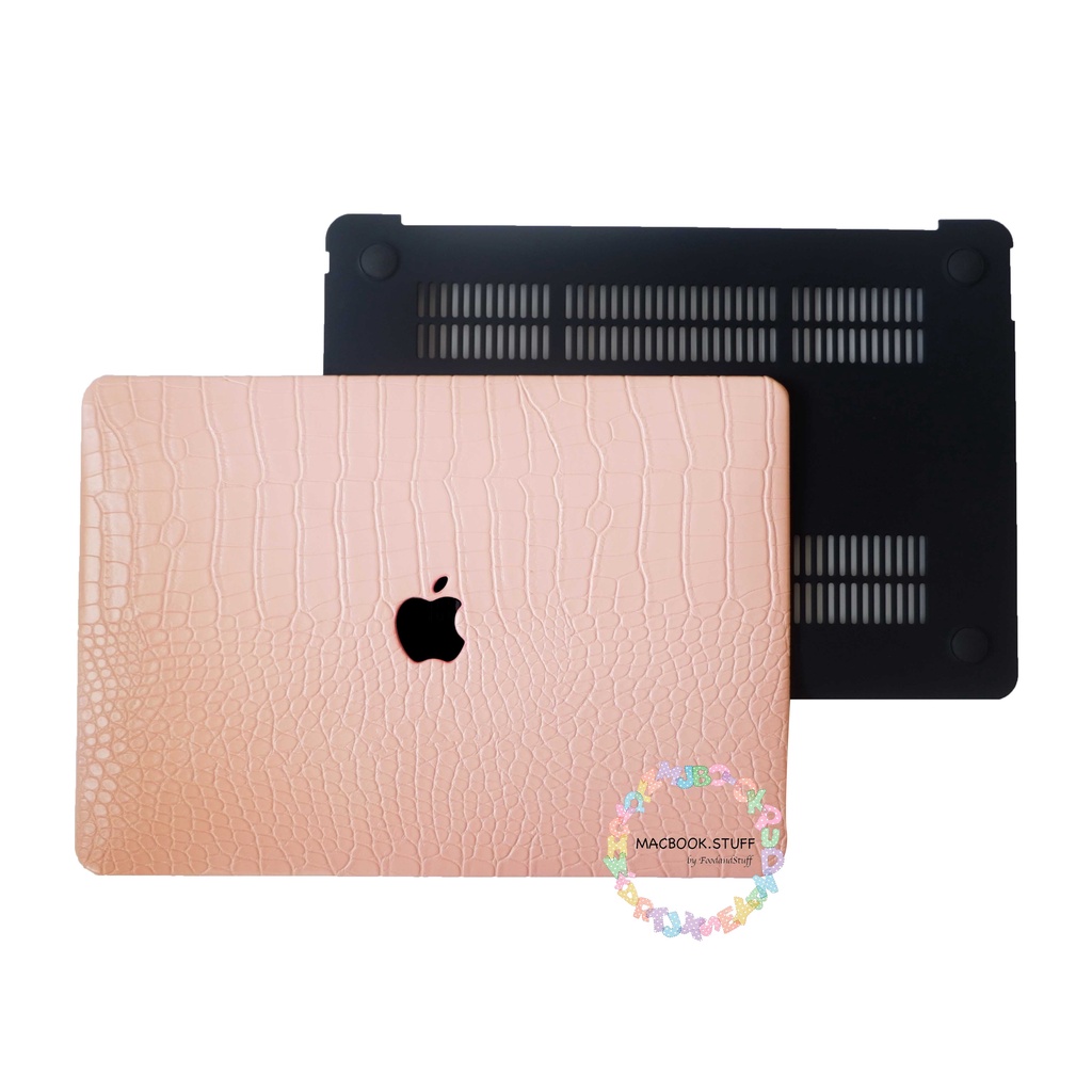 MACBOOK CASE CROCODILE KULIT LEATHER BUAYA CROCO BABYPINK NEW AIR PRO 11 12 13 14 15 16 INCH NON /  WITH CD ROOM / TOUCHBAR / TOUCH ID / M1 M2 Max 2020 2021 2022