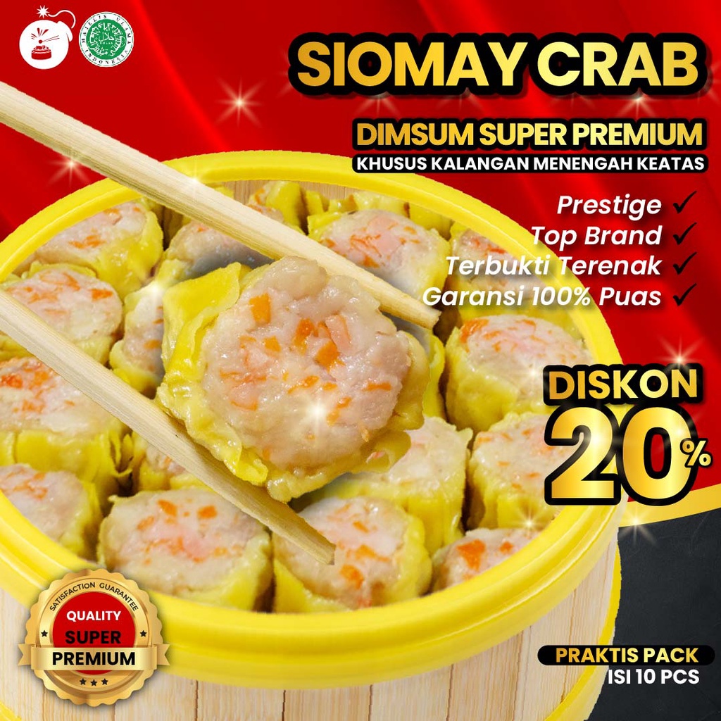 Jual Dimsum Siomay Somay Crab Kepiting Frozen Food Halal Mbledos