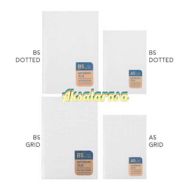 

Buku Notebook B5-A5 Dot - Buku Notebook B5-A5 Grid