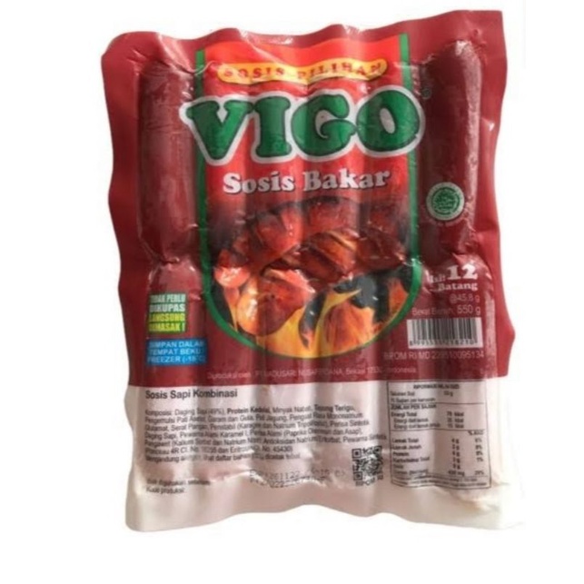 

Vigo Sosis Sapi Kombinasi 500gr isi 12