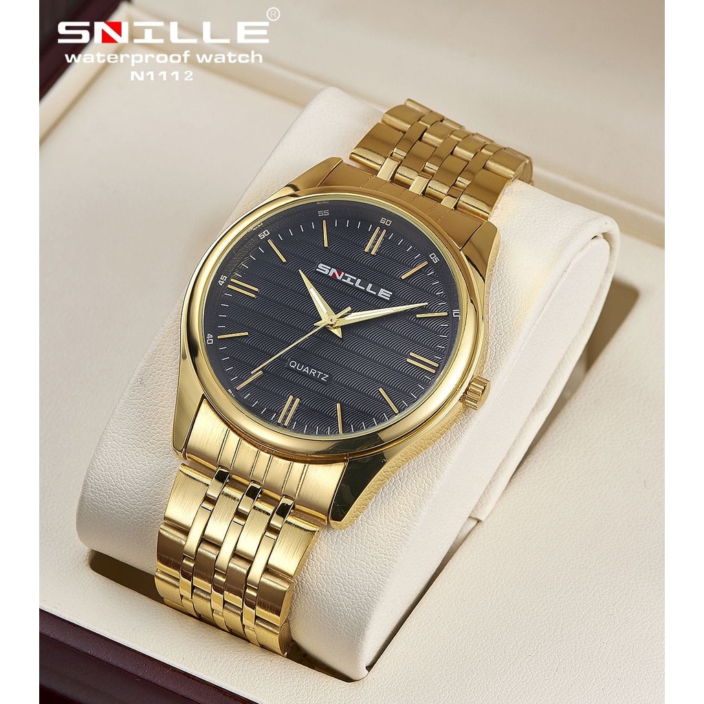 jam tangan pria SNILLE N1112 original strap rantai