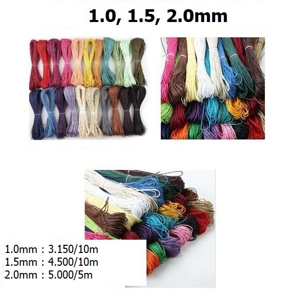 TALI SEMI KULIT UK.1.0mm-2.0mm Harga/10meter