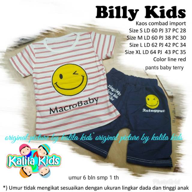Billy Kids stelan anak set