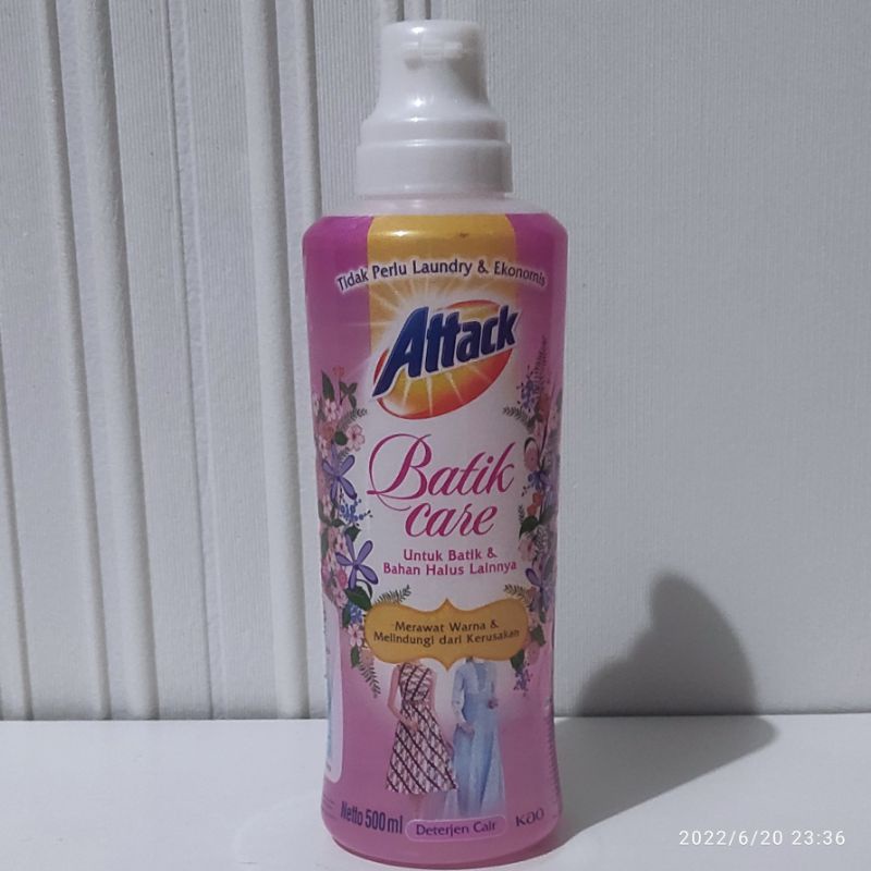 Attack Batik Care Botol 500ml - Detergen Cair for Batik & Bahan Halus