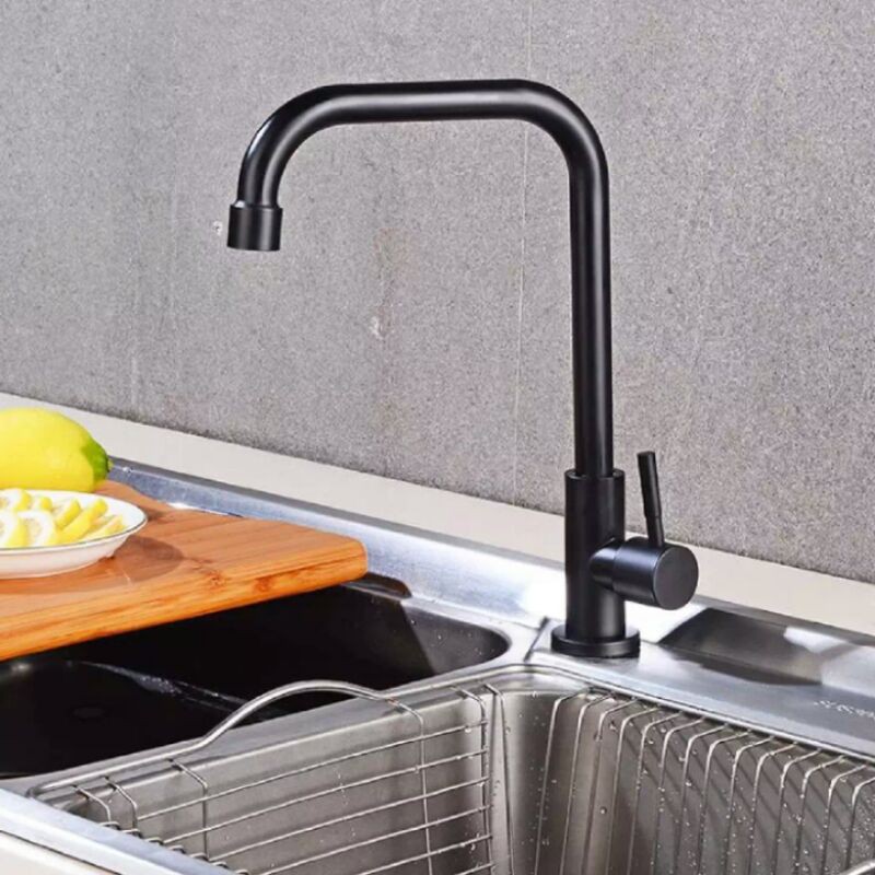 Jual Kran Sink Stainless Steel Hitam Doff Kran Meja Cuci Piring Dingin Shopee Indonesia 1821