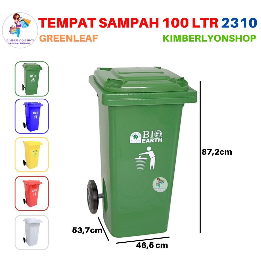 Tempat sampah BIO 100 liter 2310 green leaf