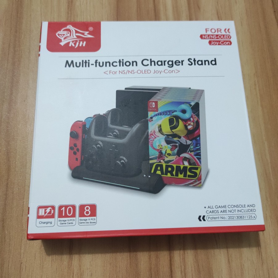 KJH Multifunction Charger Stand for Nintendo Switch V1 V2 Oled Joy Con