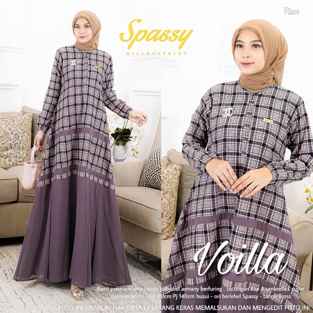 DRESS MUSLIM WANITA VOILLA ORI SPASSY