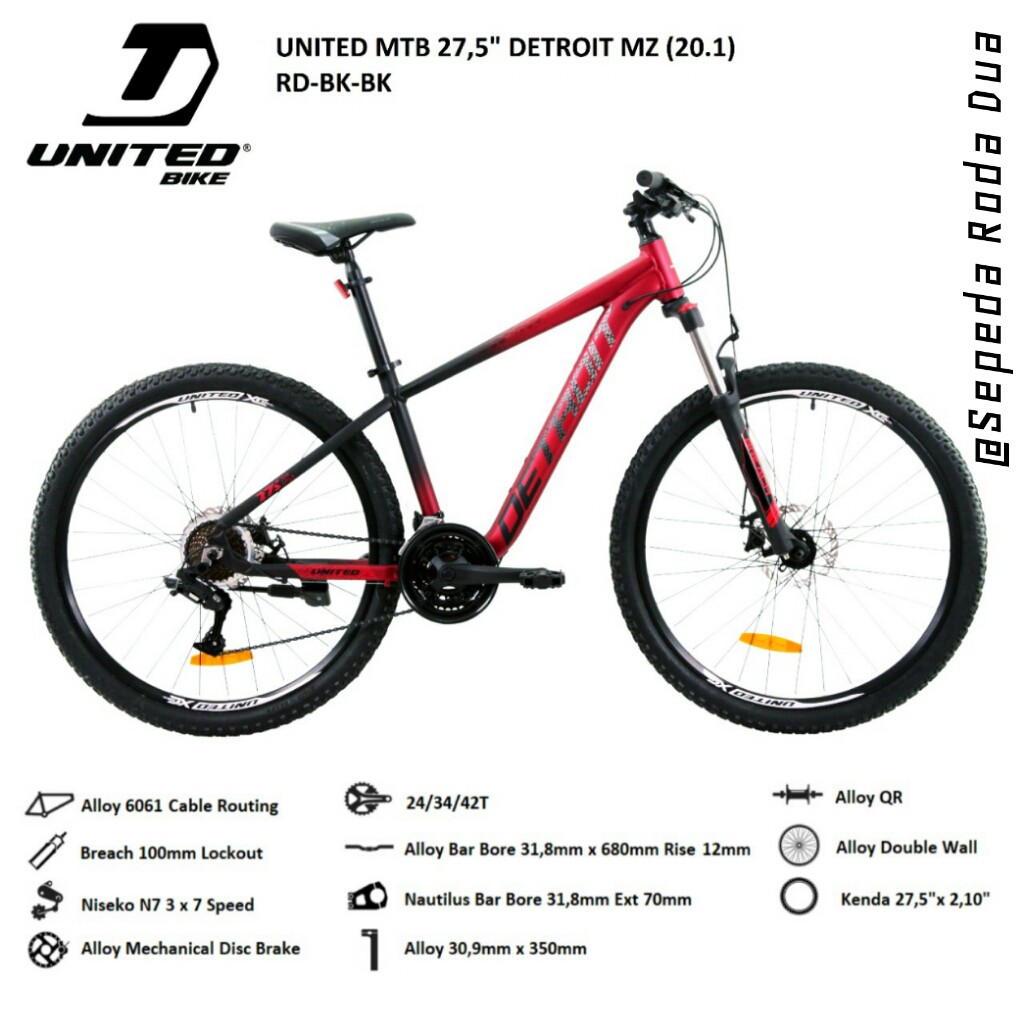 Sepeda MTB 27,5" United Detroit MZ