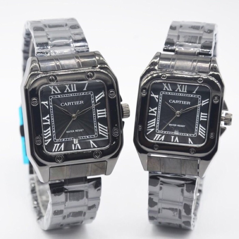 [COD] Jam Tangan Couple Cartier Analog Rantai Stainless Stell