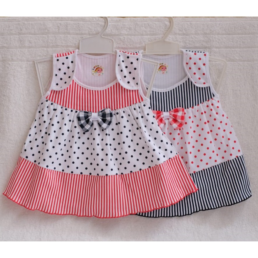 Baju / Rok / Terusan / Dress Anak Perempuan Bahan Kaos 3 motif