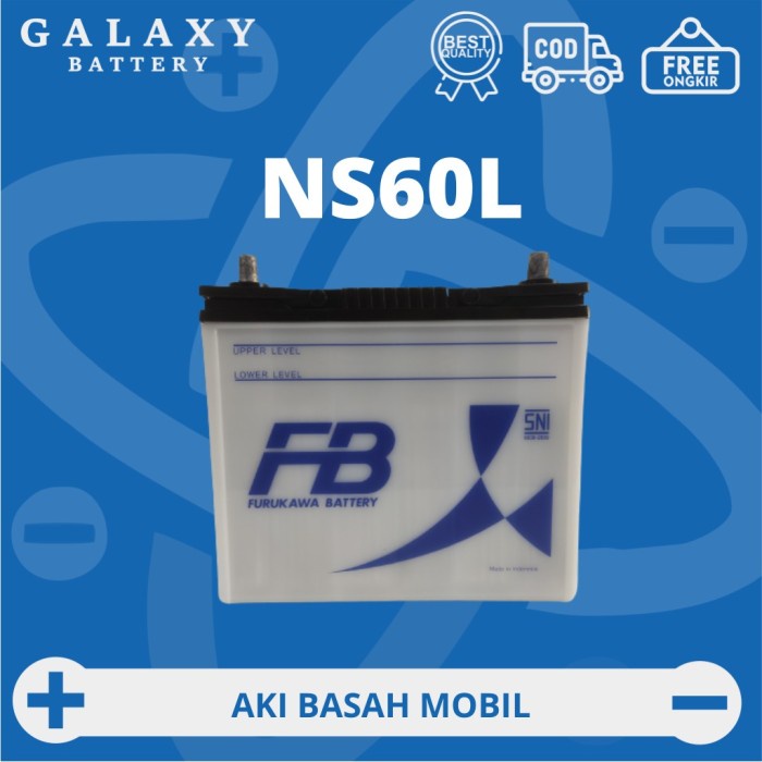 Aki Nissan Evalia + Grand Livina 1.5/1.8 NS60L Furukawa Battery Accu
