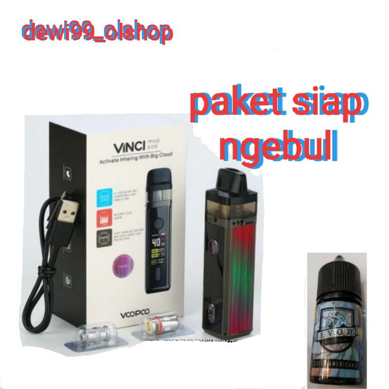 VAPOR VAPE PAKET KOMPLIT VAPE VINCI 40W AUTHENTIC