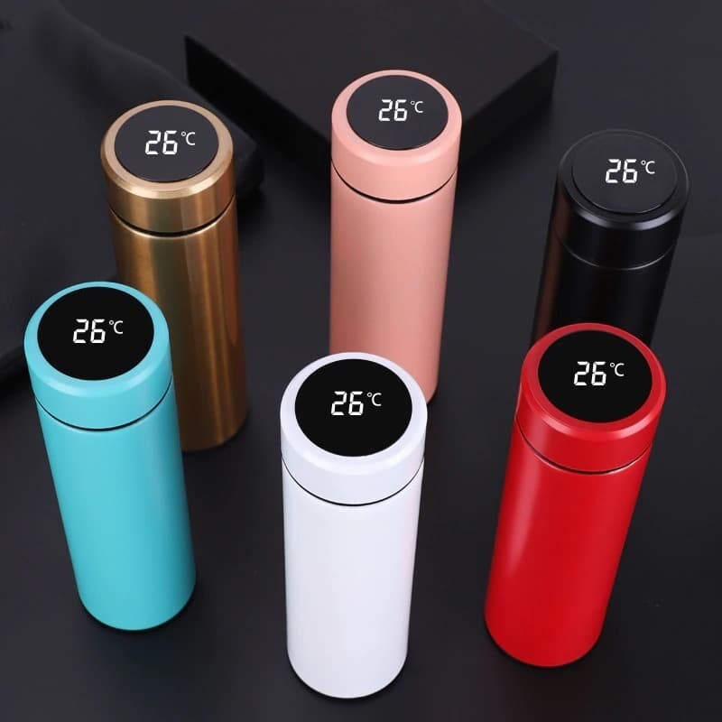 Sgmshop Tumbler Air Panas Dingin Stainless Stell Led Display Thermos LED SUHU