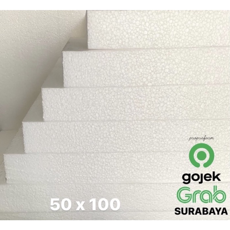 Jual Styrofoam Gabus Lembaran 50 X 100 Cm Tebal 3 Cm (KHUSUS GOJEK/GRAB ...