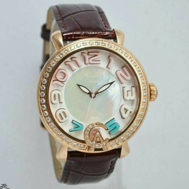 Jam Tangan Wanita Alexandre Christie AC 2391 Brown Garansi Resmi 1 tahun