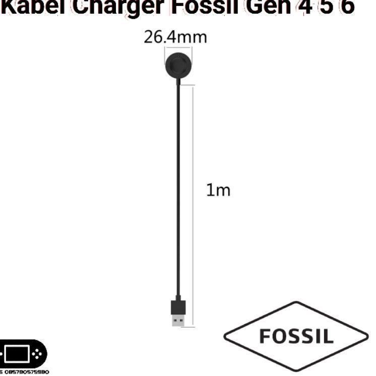 fk≛Terkini➞ Charger Fossil Gen 4 5 6 Charging Q 5E Smartwatch Sport Kabel USB Cable Smart Watch 42 ≛