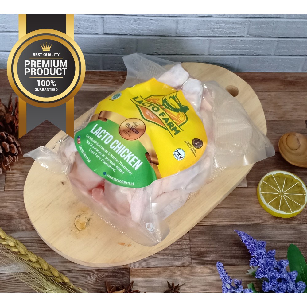 Ayam Organic Lacto Farm Potong 800 - 900 gr (Ayam Organik Probiotik)