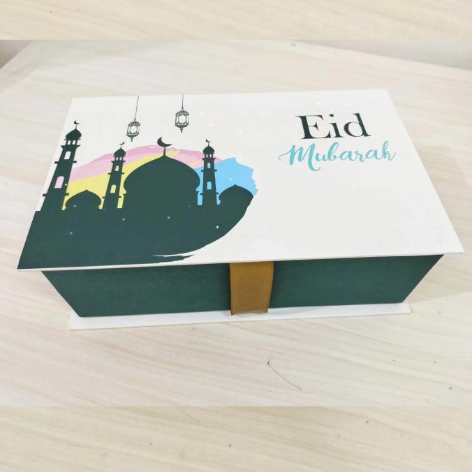 

hampers hardbox idul fitri lebaran gift box motif masjid,isi 3 toples