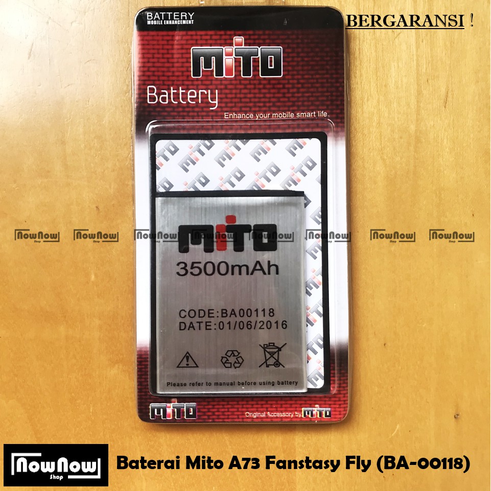 Baterai Mito A73 Fantasy Fly Dual GSM BA-00118 BA000118 Original Double Power Batre Batrai Battery HP BA00118