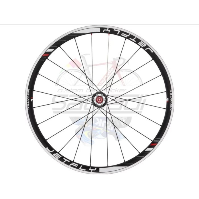 Stiker rim wheelset sticker novatec jetfly 700c