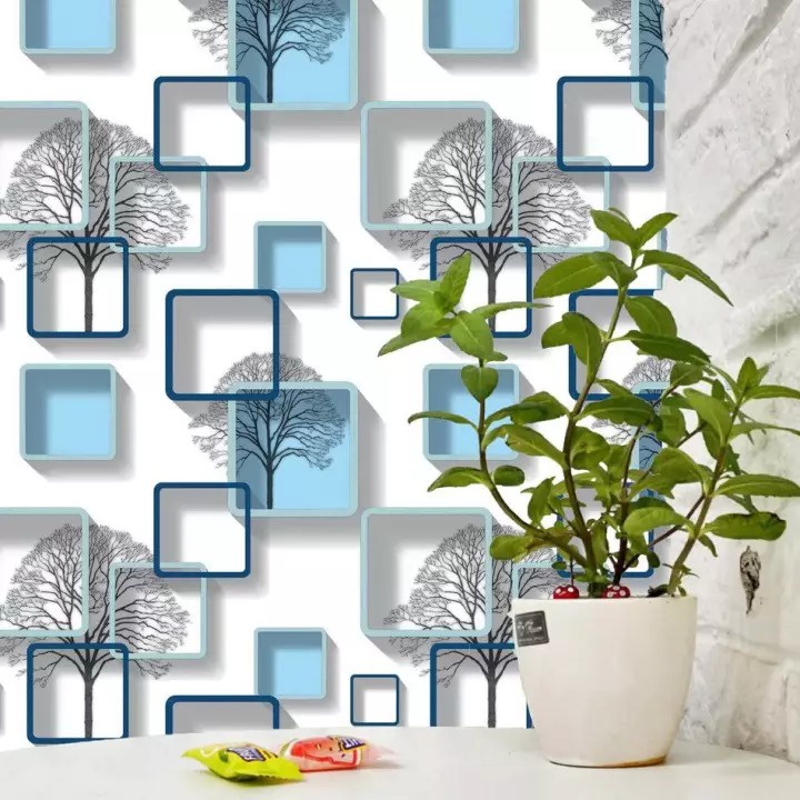 TERMURAH!!! Wallpaper Dinding Motif Modern Kekinian 45cmX10m Embos Timbul Salur Karakter Batu Alam-COD