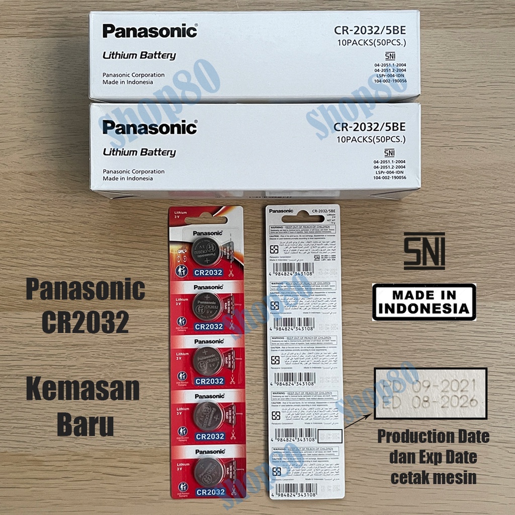 Panasonic Ori CR 2032 Lithium 3V Original Asli Baterai Batre Battery Kancing CMOS Remote CR2032