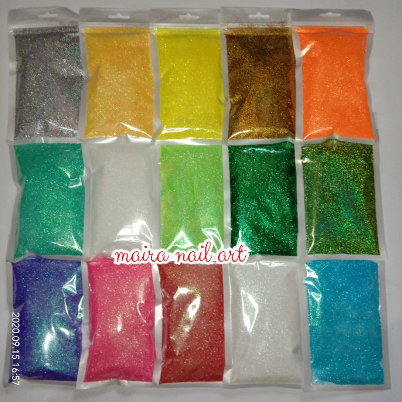 

gliter hologram/ gliter pelangi isi 50 gram