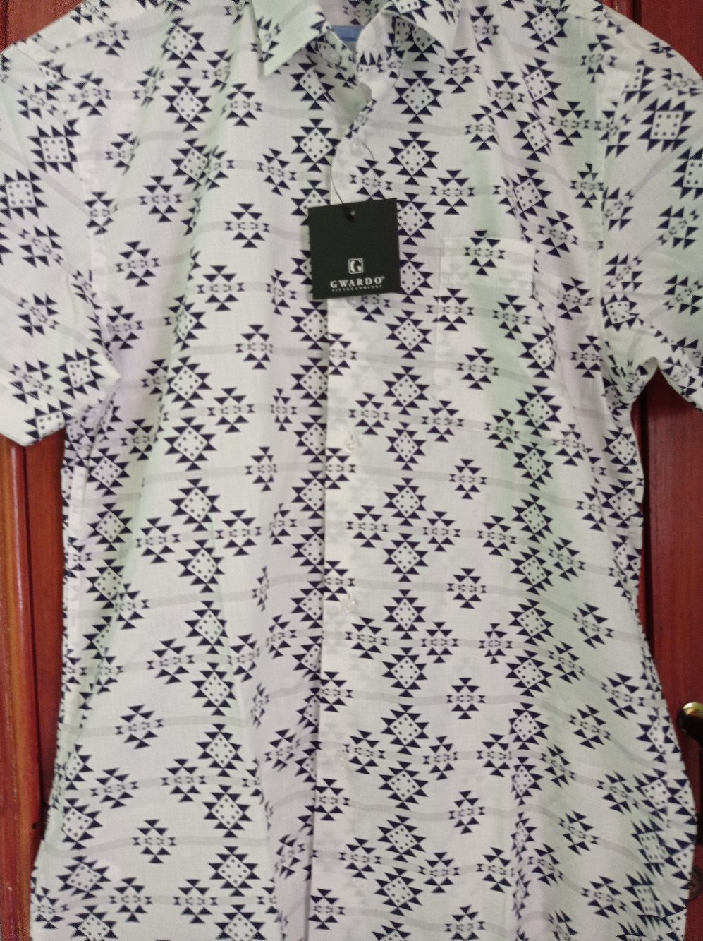 Kemeja Batik Slimfit Dan Reguler Putih Motif Anyam Full Katun Murah Gwardo