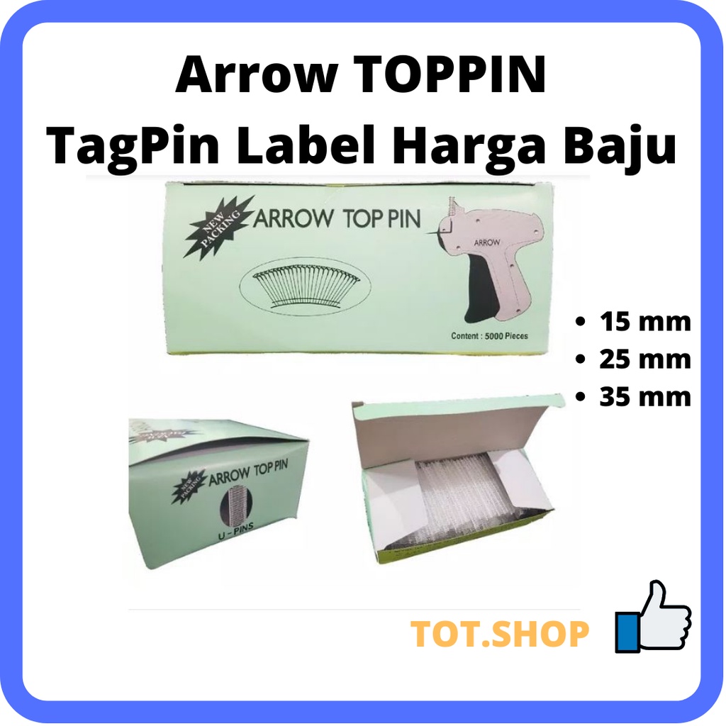 

GROSIR [ARROW/KOBE ] ISI TAG PIN / REFILL TAG GUN / LABEL BAJU 5000 PCS ISI TEMBAKAN LABEL BONEKA