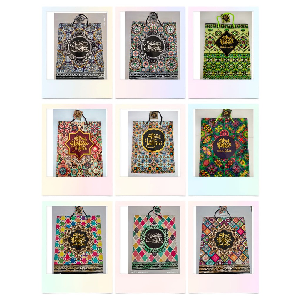 

3of4 KIKY Paper bag C FOIL ARABIC - Idul Fitri uk.33 x26,5 x13,5 cm paperbag Souvenir