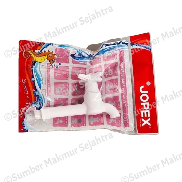 solusi Jopex Stop Kran Plastik PVC / Keran Air Tembok Panjang (LBC 01W) - LBC 01WX Murah