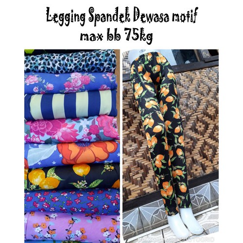 Legging Leging Celana Panjang Spandek,Haiget Dewasa pilih Motif dan Polos Grosir Ecer